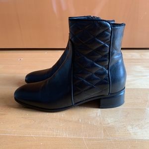 black leather shoes Aquatalia